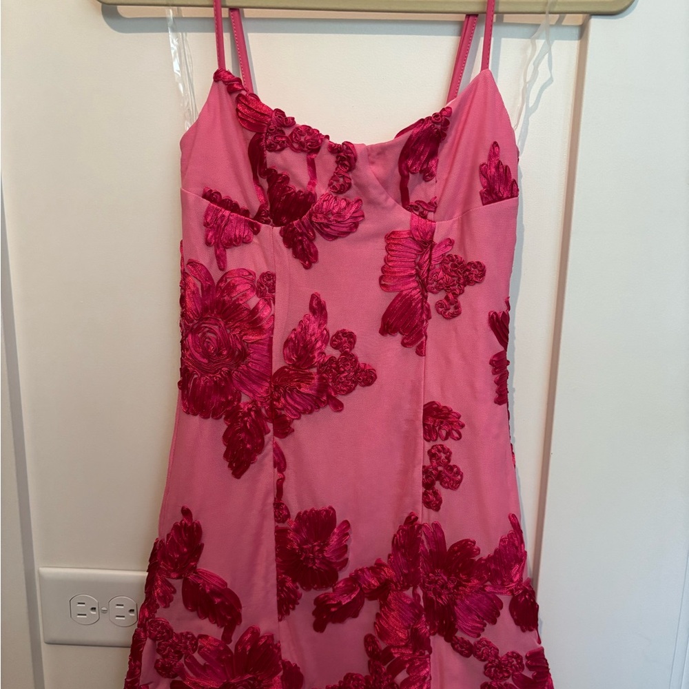 Peppermayo Alivia Pink Floral Mini Dress S